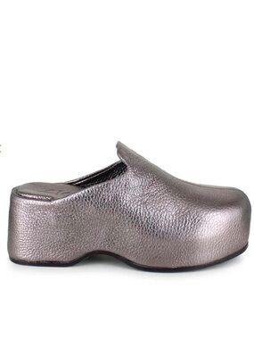 Zigi Kristen Pewter Leather Platform Clog